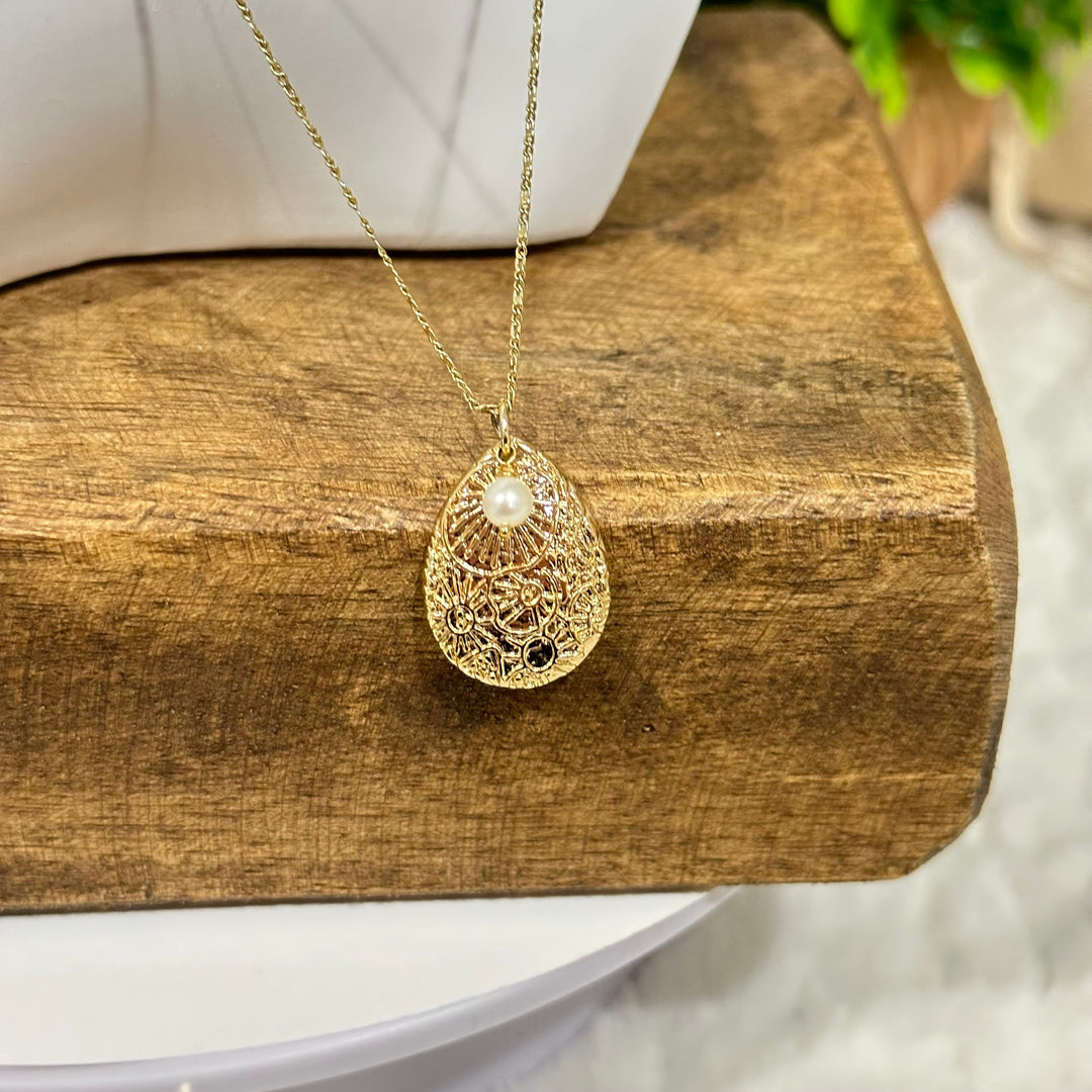 Lietus pilienu formas pērļu kaklarota