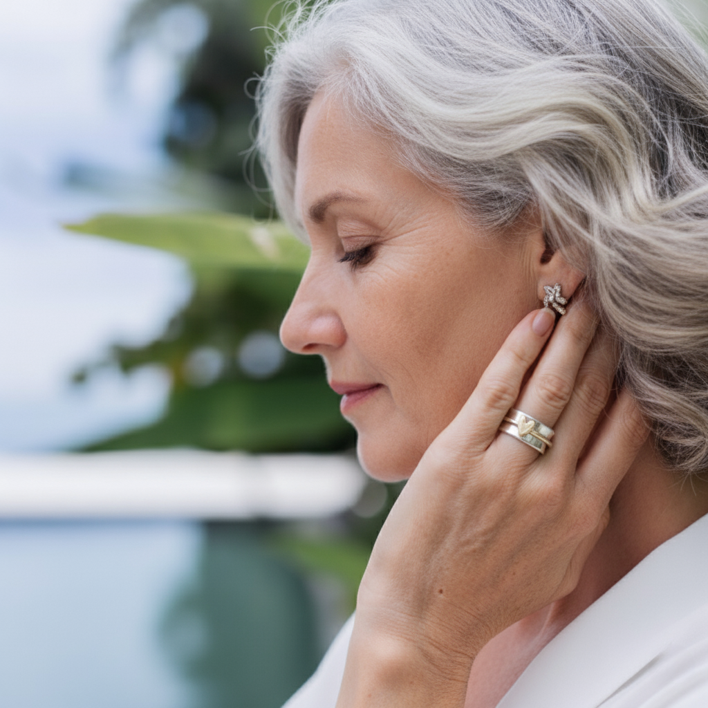 Anel Vintage sudrabā ar Zelta Sirdi