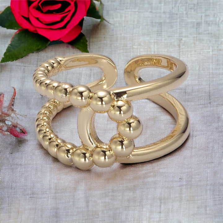 Anel Vittoria Twist Double Band - Zelta vai Sudraba