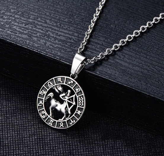 Vēža zīmes kulons no nerūsējošā tērauda