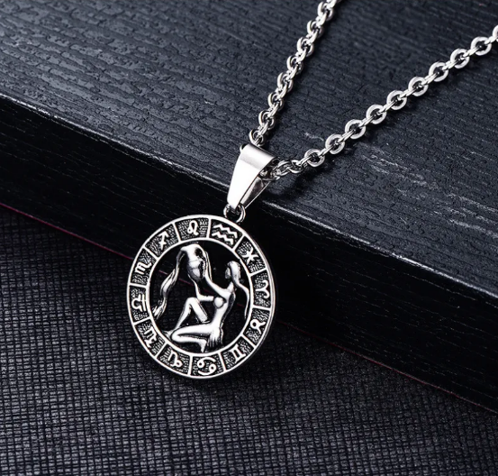 Vēža zīmes kulons no nerūsējošā tērauda