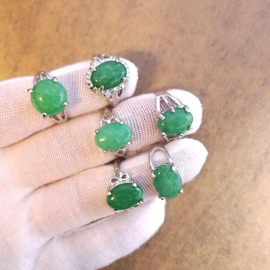 Dabīgā Akmens Gredzenu Komplekts