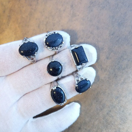 Dabīgā Akmens Gredzenu Komplekts