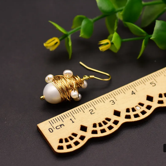 Rokdarbi Auskari ar Rīsu Pērlēm