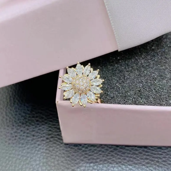 Griežams gredzens ar saulespuķi